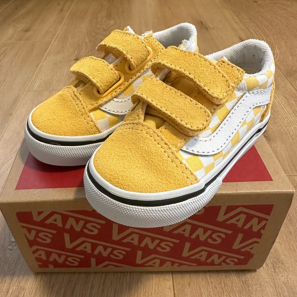 Vans Old School V - Yellow Checkerboard Size 4.5